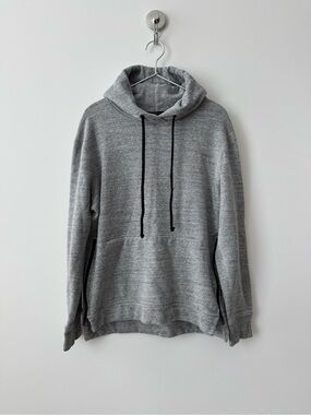 John Elliott Gray Hoodie with Side Zips and Hidden Kangaroo Pocket - Size 3/L